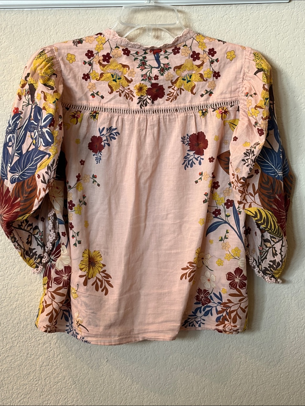 Farm Rio Pink Beauty Bouquet Blouse Size S - Picture 7 of 9
